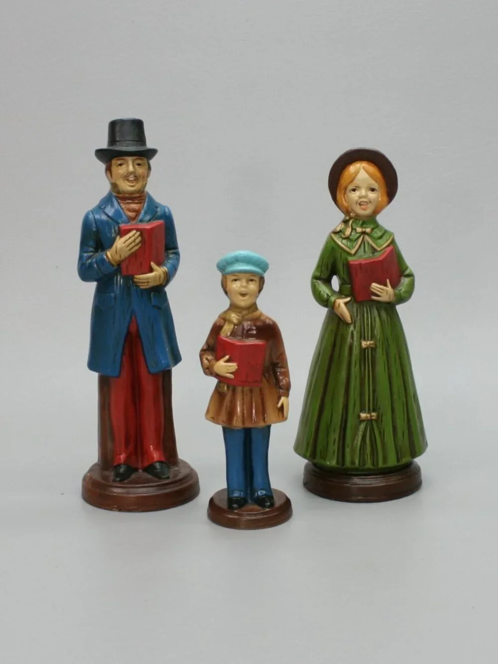 ​Vintage Set 3 Singing Songs Family Carolers Victorian Christmas Figures - Japan